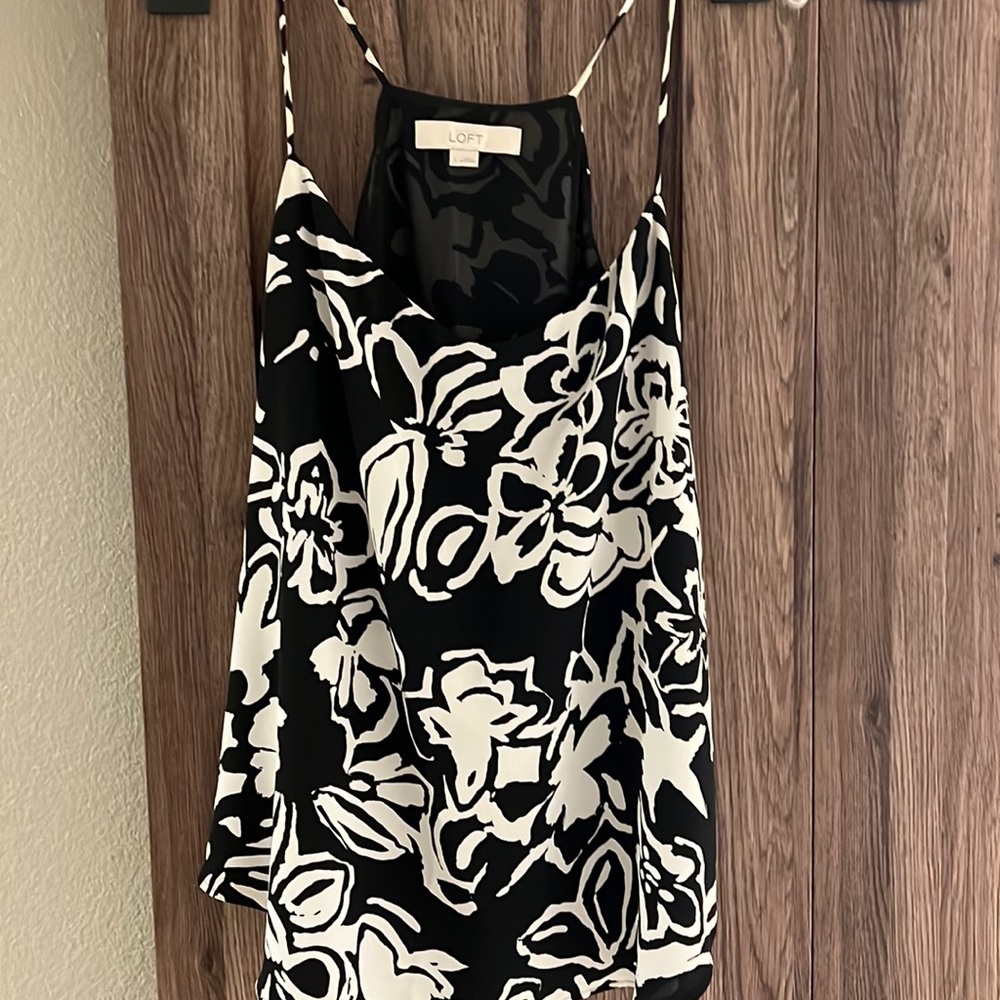 Black and white cami